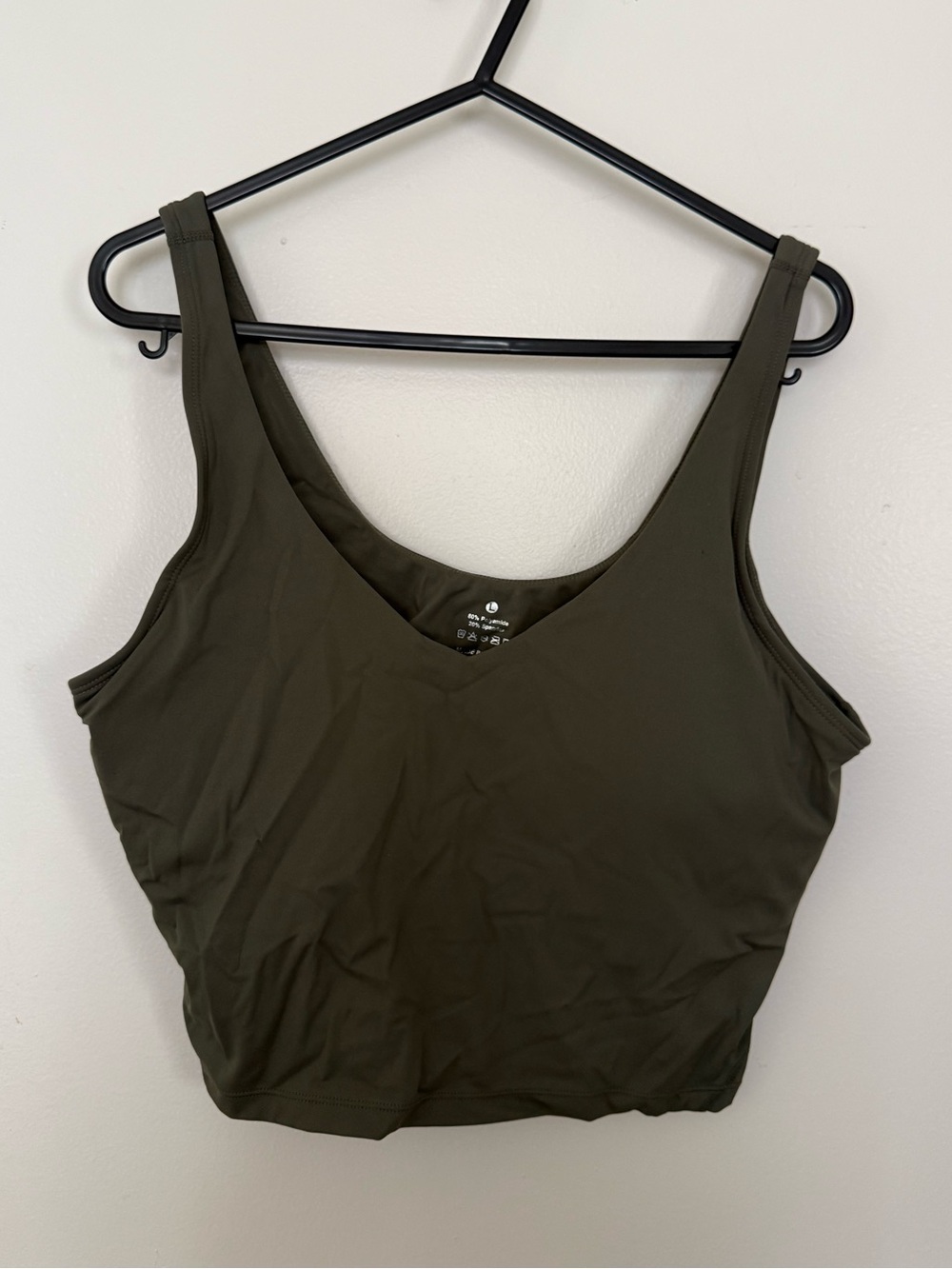 Athletic Tank Top with Built in Bra - L